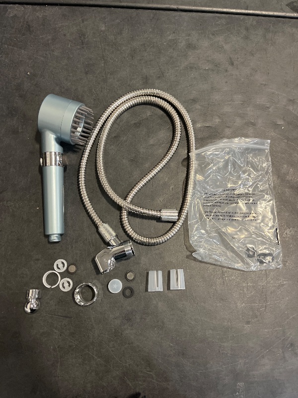Photo 1 of PWERAN Filtered Shower Head with Handheld, High Pressure 3 Spray Mode Showerhead with 18 Stage Water Softener Filters for Hard Water - Handheld Shower Head-Remove Chlorine-BLUE