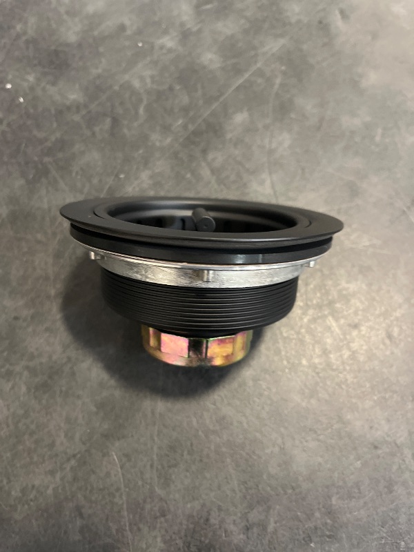 Photo 1 of BOTEMY B9171 Black Kitchen Sink Drain Kit 3 1/2 Strainer With Stainless Steel Stopper Assembly Basket Fit Standard Drain Hole