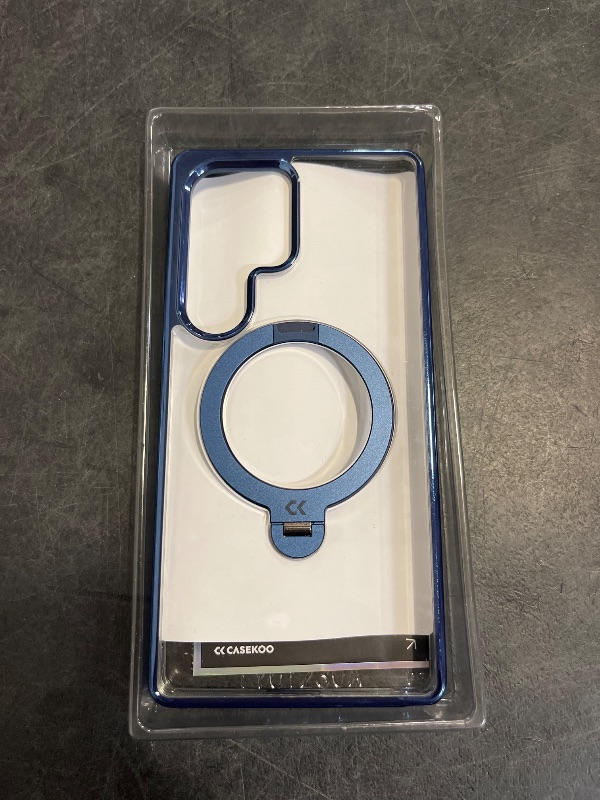 Photo 1 of CASEKOO Titanium Blue 360° Spin Magnetic Stand for Samsung Galaxy S25 Ultra Case, 16FT Military Protection, Fit for MagSafe, Protective Polish S25 Ultra Case with Kickstand Ring 6.9"