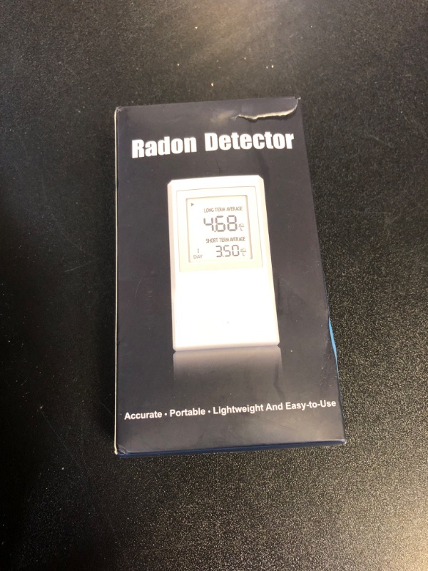 View 2 of Radon Detector for Home, Allows Short and Long Term Monitoring of Radon Levels in The Air, Dual use for Hanging and Tabletop Placement, US Version-Pci/L,Radon Detector,Home Radon (White)
