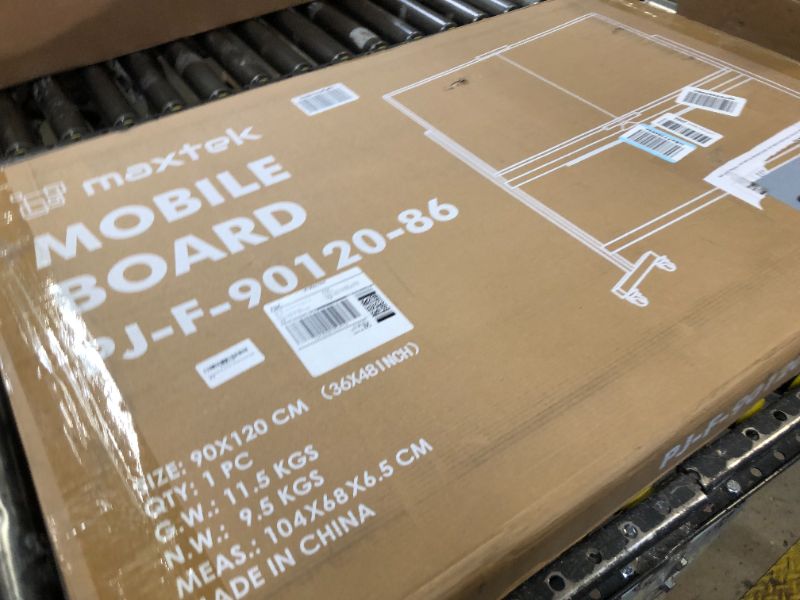 Photo 1 of maxtek Rolling Whiteboard, 48x36 Large Magnetic White Board with Stands, Big Double-Sided White Board Dry Erase on Wheels for Homeschool, Home Office, Office, School (Silver, 48 x 36)