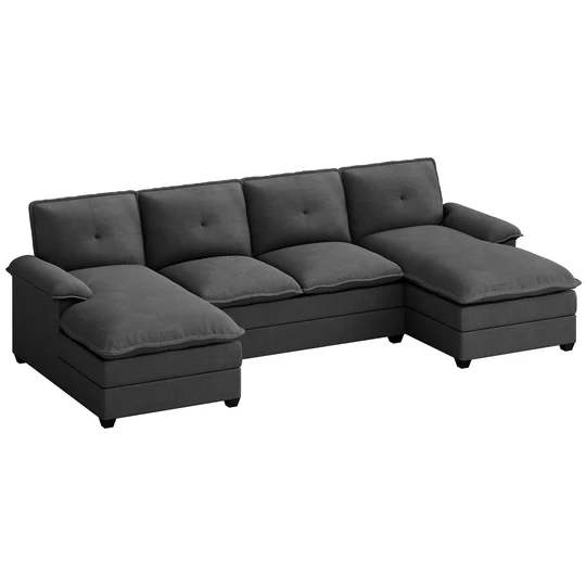 Photo 1 of Walsunny 109'' 4-Seat U Shaped Modern Sectional Sofa With Double Chaise
