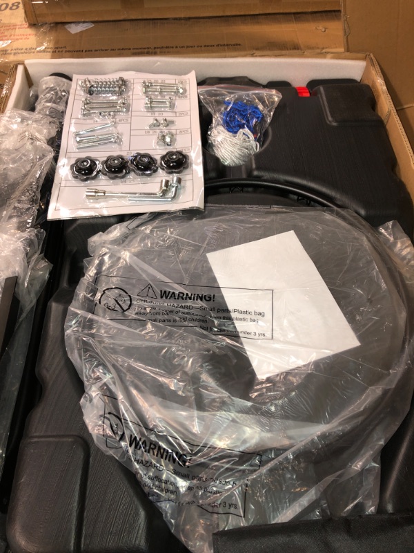 Photo 1 of VISVEIL Basketball Hoop,Portable Basketball Hoop System for Outdoor, Adjustable Height 5.7-10ft 45in Backboard Basketball Goal for Kids Teen and Adult-Jet Black