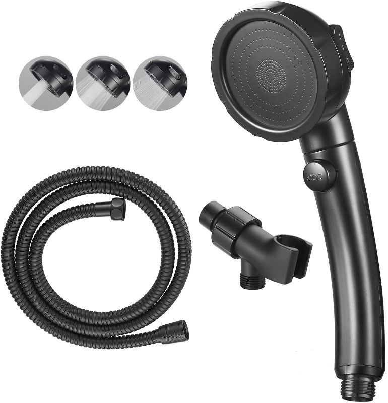 Photo 1 of Upgrade Hydro Shower Jet Head High Pressure Hydrojet Shower Head Propeller Driven Vortex Handheld Shower Head Kit with Replacement Accessories, 3 Water Panels for Different Experience