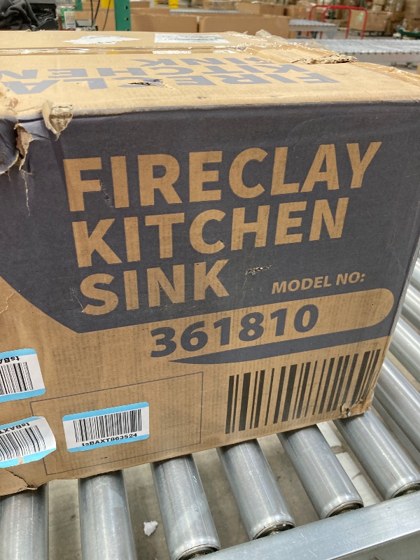 Photo 1 of GETPRO Farmhouse Sink 36 Inch Fireclay White Kitchen Sink Apron Front Farm Sink Large Deep Single Bowl Kitchen Sink Undermount Modern Farmer Sink with Accessories