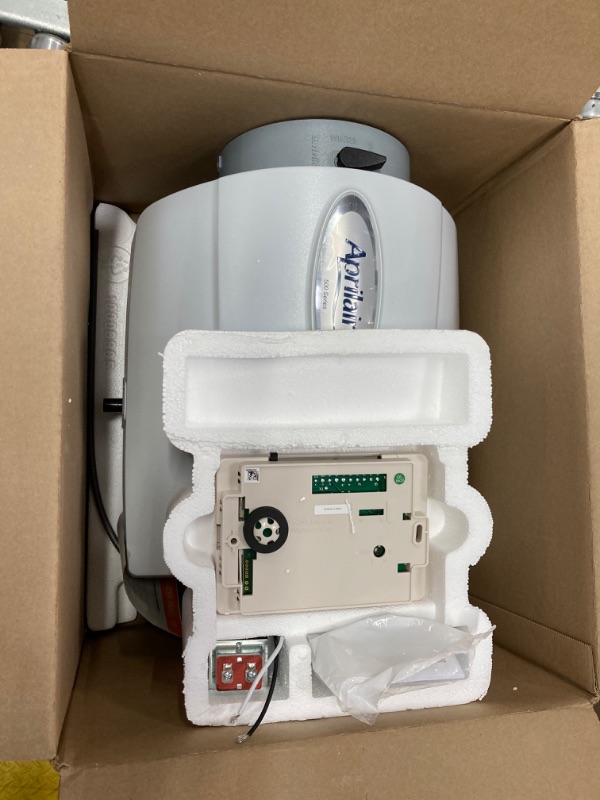 Photo 1 of AprilAire 500 12-gal. Whole-House Small Bypass Evaporative Humidifier with Automatic Digital Control for up to 3,600 sq. ft. + AprilAire Model 5844 Humidifier Installation Kit