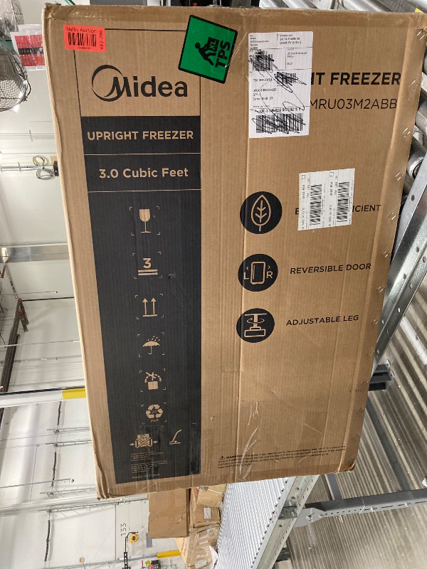 Photo 3 of ***PARTS ONLY*** Midea MRU03M2ABB Upright Freezer Large Black