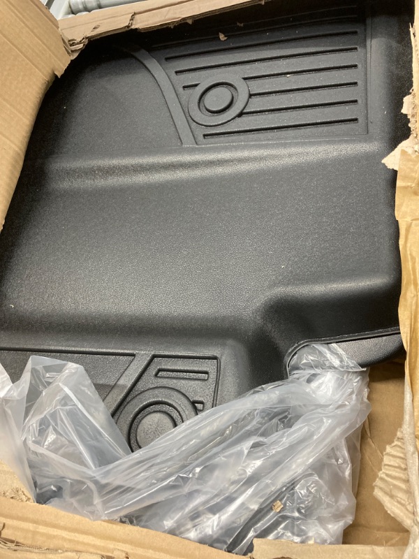 Photo 2 of AOMSAZTO Floor Mats for 2019-2025 Chevy Silverado 1500 / GMC Sierra 1500, 2020-2025 Silverado/Sierra 2500HD / 3500HD Crew Cab, 1st & 2nd Row All Weather Liners