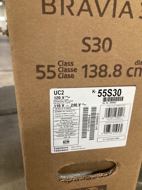 Photo 1 of **BRAND NEW **Sony 55 Inch Flat Screen 4K Ultra HD LED Smart TV BRAVIA 3, Google TV, Dolby Vision HDR, PlayStation 5 Exclusive Features, 2024 Model (K-55S30)