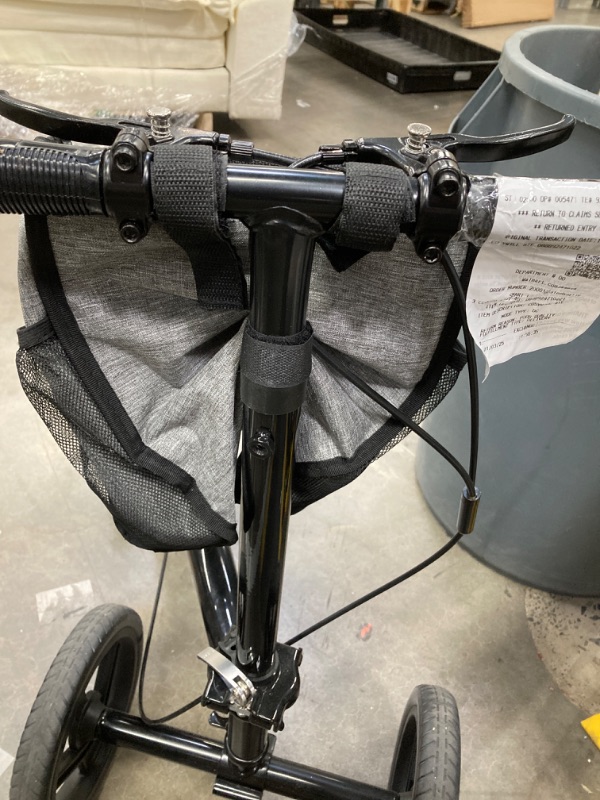 Photo 1 of COSYWILL Steerable Knee Scooter,Economy Knee Walker,All Terrain Foldable Medical Scooter for Foot Injuries Crutches Alternative,Black (*** Missing neck pin***)