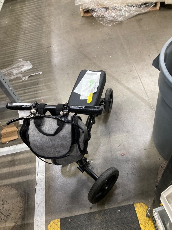 Photo 1 of COSYWILL Steerable Knee Scooter,Economy Knee Walker,All Terrain Foldable Medical Scooter for Foot Injuries Crutches Alternative,Black (*** Missing neck pin***)