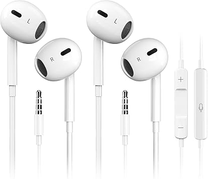 Photo 1 of Antool Wired Earbuds,?Ultra Clear Calls & no Noise? Headphones Earbuds Wired 3.5mm, in-Ear Earphones with Mic, Compatible with iPhone/iPad/Android/Laptop/PC ?2 Pack?
