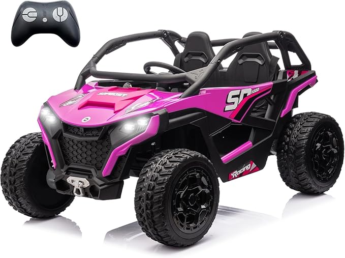 Photo 1 of **see  noters**
iYofe 24V Ride on Toys for Kids, Large Seat Ride on UTV Cars with Remote Control, Battery Powered Kids Car Electric Vehicle with 3 Speed, Bluetooth Music, 4 Wheels Spring Suspension, pink