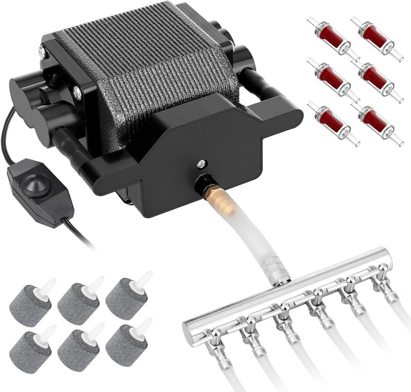 Photo 1 of ***SIMILAR ITEM BUT NOT EXACT***   AquaMiracle Quiet Fish Tank Air Pump 317/475GPH 0.025/0.03MPa 8/16W High Pressure Aquarium Air Pump Commercial Air Pump Pond Aerator Bubbler Hydroponics Air Pump for up to 800/1200 Gallon Water
