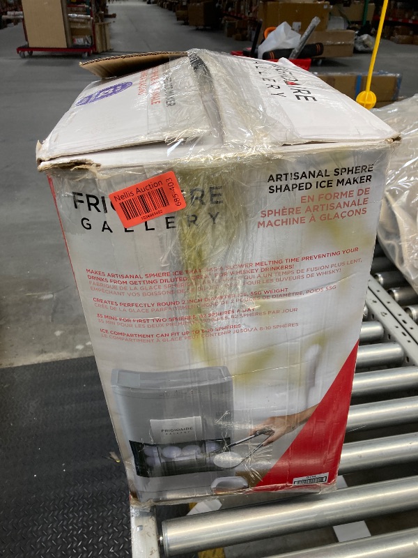 Photo 1 of Frigidaire, Countertop Artisanal Sphere Ice Machine, Transparent Window, Gourmet Ice Maker, 84 Sphere per Day Capacity, Auto Self Cleaning Ice Making Machine - 16.75" D x 11.75" W x 20.25" H (Grey)