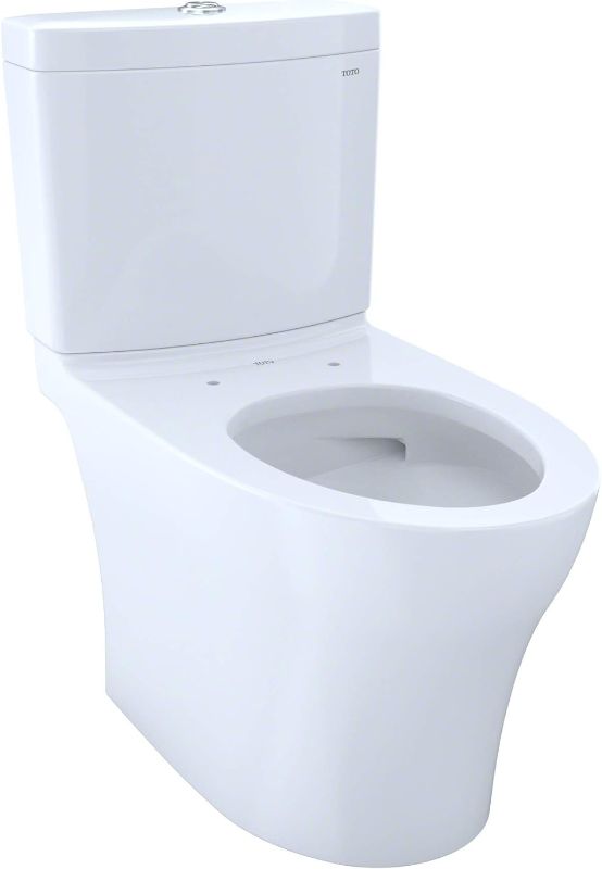 Photo 1 of ((BOWL ONLY)) TOTO® Aquia® IV Two-Piece Elongated Dual Flush 1.28 and 0.9 GPF Toilet with CEFIONTECT, Cotton White - CST446CEMFGN#01