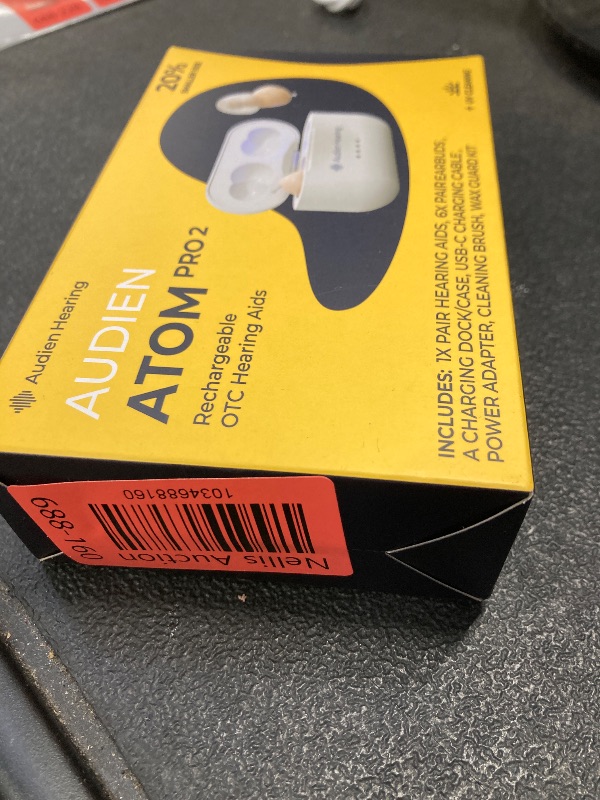 Photo 1 of Audien ATOM PRO 2 Wireless Rechargeable OTC Hearing Aid, Premium Comfort Design and Nearly Invisible