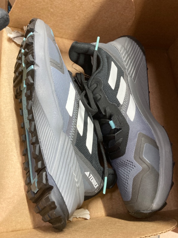 Photo 2 of adidas Women's Terrex Soulstride RAIN.RDY Trail Running Sneaker, Black/Crystal White/Grey, 7