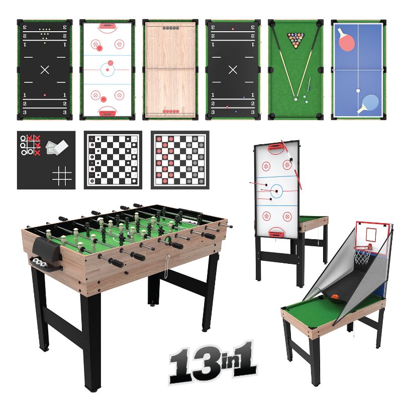 Photo 1 of Tzumi 13-in-1 Multi Game Table for Arcade Games of Foosball, Air Hockey, and More