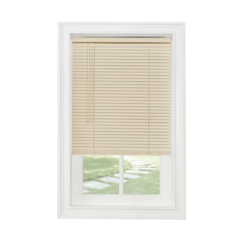 Photo 1 of Achim GII Morningstar Indoor Cordless Alabaster Vinyl Light Filtering Window Mini Blind, 64" L x 28" W