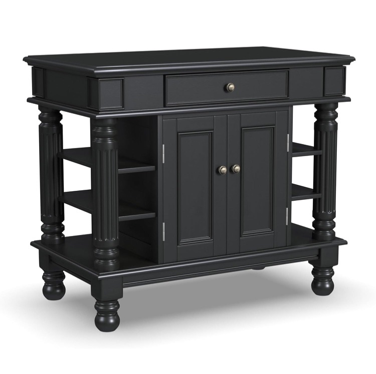 Photo 1 of ***PARTS ONLY***
Homestyles Americana Black Kitchen Island with Open Shelving by Home Styles