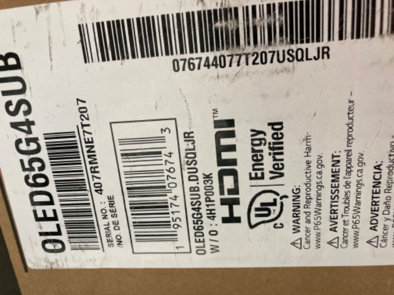 Photo 1 of 65 inch Class LG OLED evo G4 4K Smart TV 2024 with Supplied TV Stand
