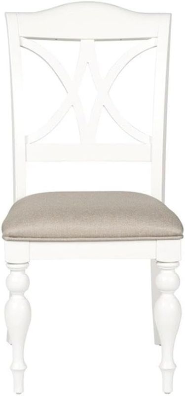 Photo 1 of ===SIMILAR==Pemberly Row 39" H Transitional Fabric Upholstered Wood Dining Chairs Set of 4 in Oyster White