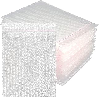 Photo 1 of 50 Pcs Bubble Pouch Wraps, 6''x8'' Clear Bubble Out Bags **BOX HAS BEEN OPENED, UNKNOWN IF PIECES ARE MISSING 