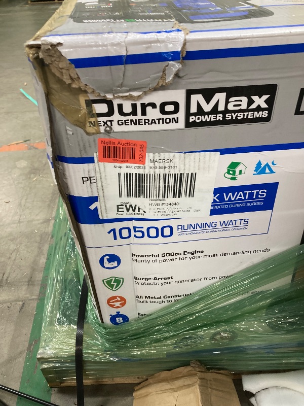 Photo 1 of DuroMax XP13000EH 13,000-Watt Dual Fuel Portable Generator - Gas & Propane, Electric Start, Whole Home Backup Power, Transfer Switch Ready, RV & Emergency Ready