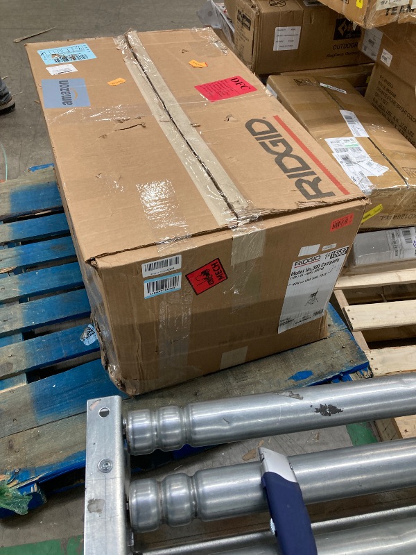 Photo 1 of RIDGID 15682 Model 300 Power Drive Complete, 38 RPM Pipe Threading Machine with 1/2-Inch to 3/4-Inch, 1-Inch to 2-Inch Universal Alloy Threading Die Heads, Oiler