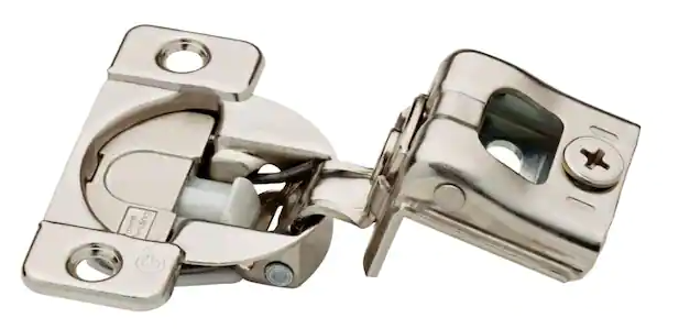 Photo 1 of 1 Pair Face Frame 35 mm 105-Degree 1-1/4 in. Overlay Soft Close Nickel Cabinet Hinge (2 Pieces)
