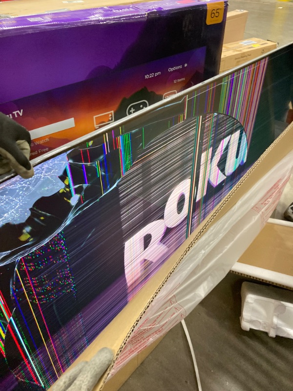 Photo 1 of Roku Smart TV – 65-Inch Plus Series 4K QLED RokuTV with Roku Voice Remote Pro, Dolby Vision, Striking 4K Resolution, Automatic Brightness, & Seamless Streaming – Live Local News & Sports
