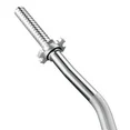 Photo 1 of ARVAKOR Olympic 47" Curl Bar, Barbell Standard Weight Lifting Bar Threaded Non-slip, 440-Pound Capacity, Silver