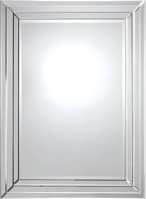 Photo 1 of 22 inch Clear Polished Framed Beveled Rectangular Wall Mirror