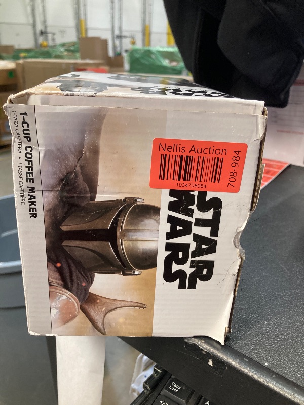 Photo 1 of Uncanny Brands Mandalorian Single Cup Coffee Maker with Mug- Cup of Baby Yoda Joe