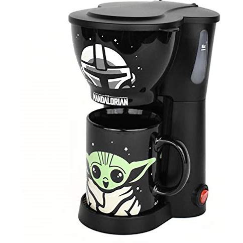 Photo 1 of Uncanny Brands Mandalorian Single Cup Coffee Maker with Mug- Cup of Baby Yoda Joe