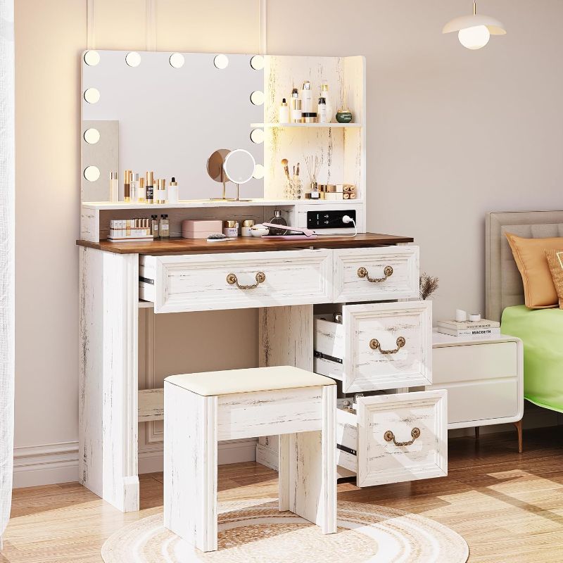 Photo 1 of anity Desk with Mirror and Light