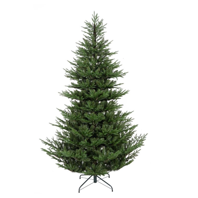 Photo 1 of 6FT Unlit Fir Artificial Christmas Tree w/2380 PE&PVC Mixed Branches, Bringstar Xmas Tree Hinged