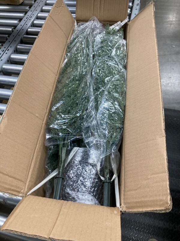 Photo 1 of Artificial Cedar Tree 2 Pack 3 ft Outdoor Artificial Topiary Cedar Plants Fake Tree UV Rated Potted Plants for Porch Decor Faux Pine Tree for Perfect Housewarming Gift
