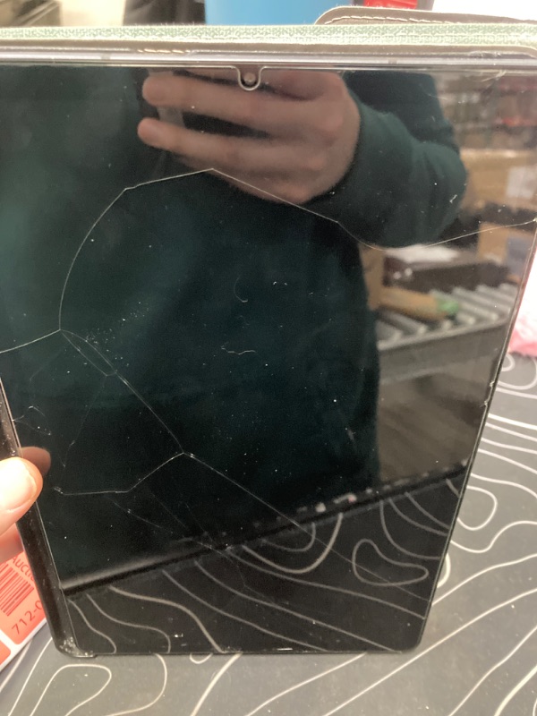 Photo 2 of ***CRACKED SCREEN, NO PEN***  Samsung Galaxy Tab S6 Lite w/S Pen (64GB, 4GB) 10.4’’, Face Unlock, Octa-Core Exynos 9610, 7040mAh Battery Wi-Fi Tablet SM-P610 - US Model (Book Cover + 64GB SD Bundle, Oxford Gray) (Renewed) COMES WITH CASE
