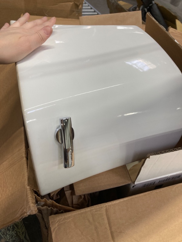 Photo 2 of ***MISSING LID***  KOHLER K-4468-0 Wellworth Toilet Tank with Left-Hand Trip Lever, Toilet Tank Only with Class Five Canister, 1.6 GPF, White