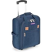 Photo 1 of 17x13x8 Inches JetBlue Airlines Rolling Personal Item Underseat Travel Bag - Suitable for Major Airlines including Spirit, Jetblue, Frontier, and American - Duffel Bag Design (Navy)
