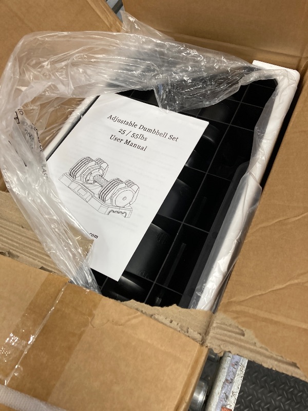 Photo 2 of **see notes**
UKEEP Adjustable Dumbbell 55LB, Adjustable Weights15/25/35/45/55lbs 1 DUMBELL 