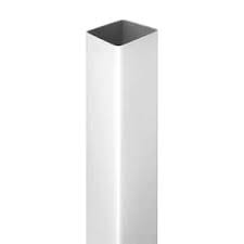 Photo 1 of 4 in. x 4 in. x 6 ft. White Metal Square Fence Post