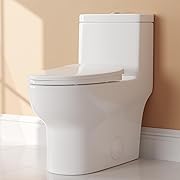 Photo 1 of 
DeerValley DV-1F026 Elongated One Piece Toilet, Dual Flush 0.8/1.28 GPF Toilet with Comfortable Seat Height, Powerful & Quiet Modern Standard Toilet for Bathroom, 12" Rough-In
