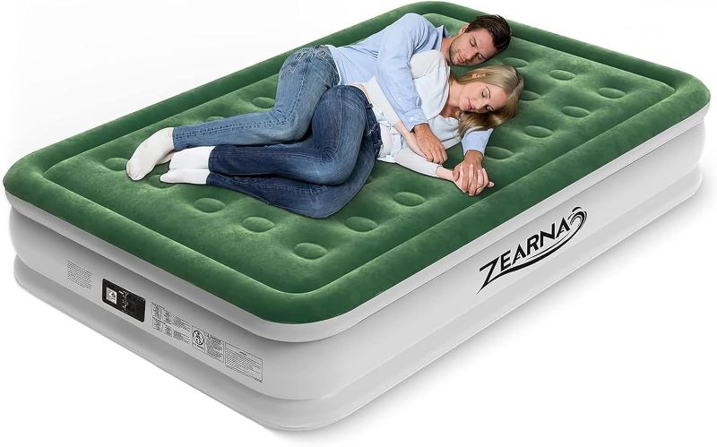 Photo 1 of Air Mattress Queen with Built in Pump - 16" Comfort Blow Up Bed, 2 Mins Quick Self Inflatable with Double Air Chamber, with Storage Bag, for Camping,Home,Travel, 650lbs Max
