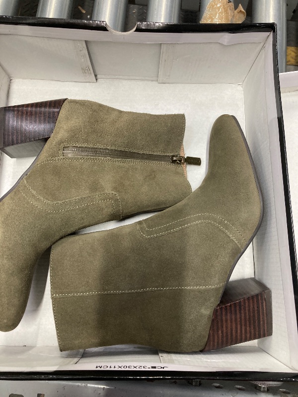 Photo 2 of Blondo Women's Sadie Ankle Boot, Olive Suede, 6.5 ***DAMAGED SEE NOTES 