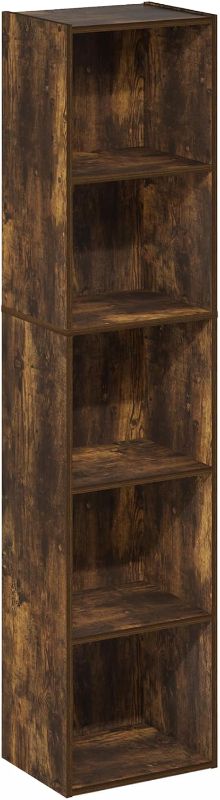 Photo 1 of 
Furinno Pasir 5-Tier Open Shelf Bookcase, Amber Pine