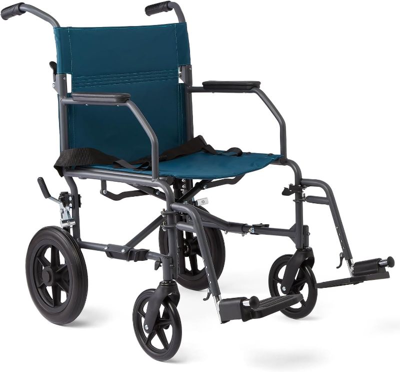 Photo 1 of  Durable Folding Steel Transport Wheelchair 