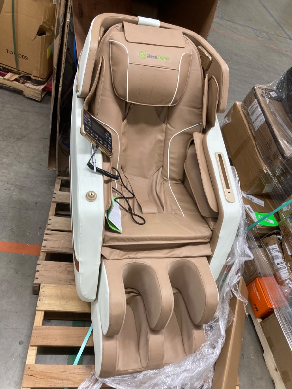 Photo 3 of **see notes**
Real Relax 3D Massage Chair, Full Body Zero Gravity Recliner with SL Track, Yoga Stretching, Foot Rollers, Bluetooth, Heating, Brown
